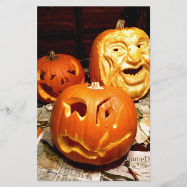 Pumpkin Carving I Stationery (Front)