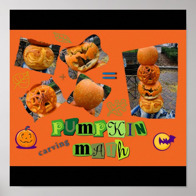 "Pumpkin Carving Math" Poster (Front)