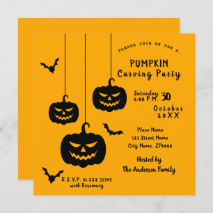 Pumpkin Carving Party Invitation