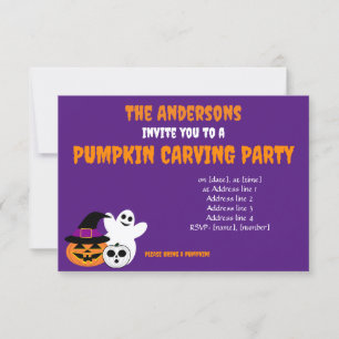 Pumpkin Carving Party Invitation