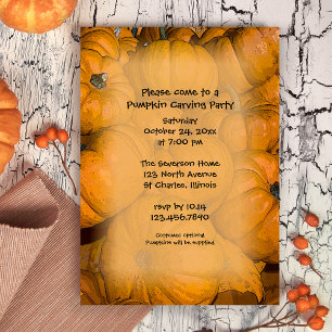 Pumpkin Carving Party Invitation