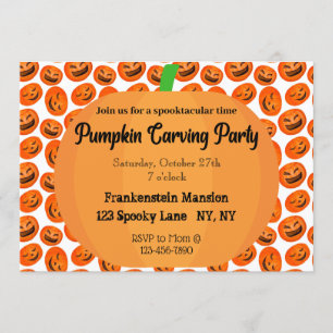 Pumpkin Carving Party Invitation