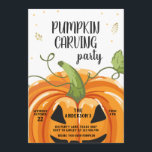 Pumpkin Carving Party Spooky Halloween Birthday Invitation<br><div class="desc">★ Pumpkin Carving Party Birthday Invitation! ★ Easily PERSONALIZE this design with your details! ★ If you need coordinating MATCHING ITEMS, please check our matching collection or shop. Do you have any questions about our designs or if you can't find what you are looking for, please contact us: designmypartystudio@gmail.com. ★...</div>