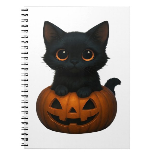 Pumpkin Cat – Cute Spooky Halloween Shirt for Cat  Notebook (Front)