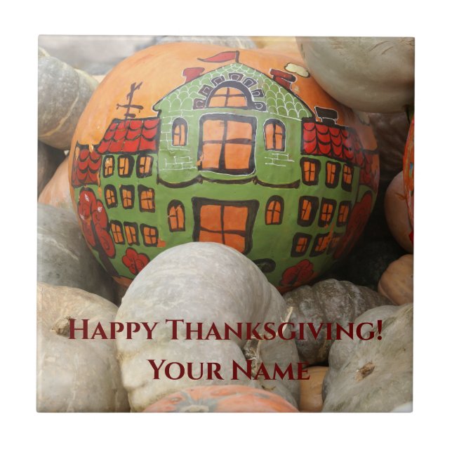 Pumpkin Ceramic Tile (Front)