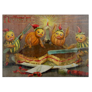 Pumpkin Characters Cutting Cake Cutting Board