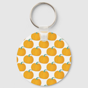 Pumpkin Charm: Vintage Hand-Drawn Pattern. Key Ring