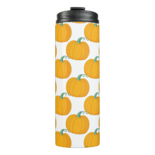 Pumpkin Charm: Vintage Hand-Drawn Pattern. Thermal Tumbler