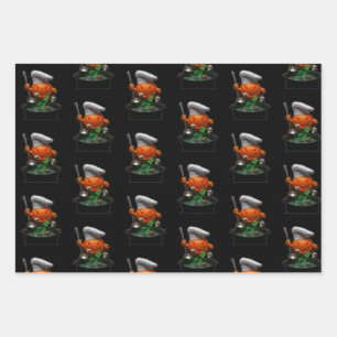 Pumpkin Chef Halloween – Spooky Cauldron design Wrapping Paper Sheet
