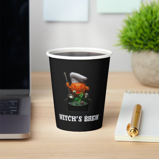 Pumpkin Chef Halloween – Witch’s Brew themes Paper Cups (Insitu)