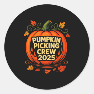 Pumpkin Cking Crew 2025 Halloween Pumpkin Crew Classic Round Sticker