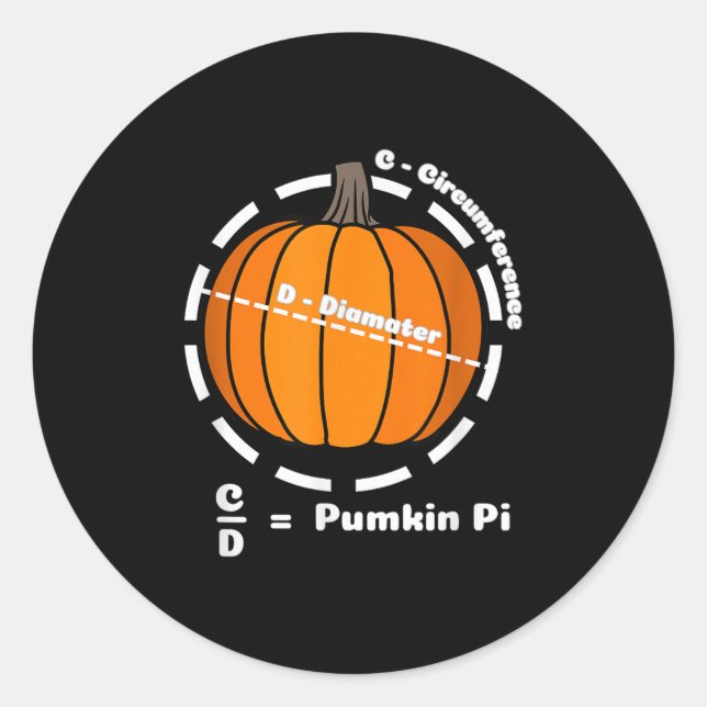 Pumpkin  classic round sticker (Front)
