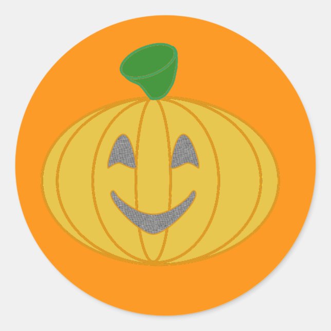 Pumpkin  classic round sticker (Front)