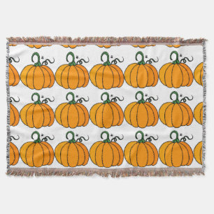 Pumpkin clipart throw blanket