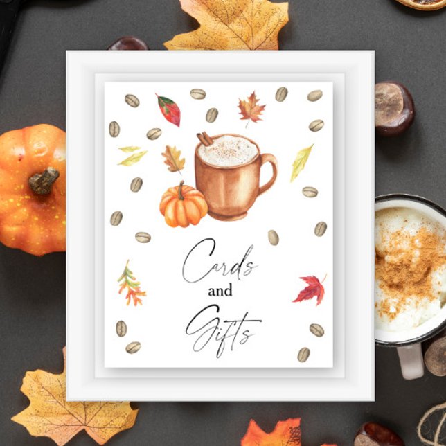 Pumpkin Coffee Bridal shower Cards and Gifts Poster (Creator Uploaded)