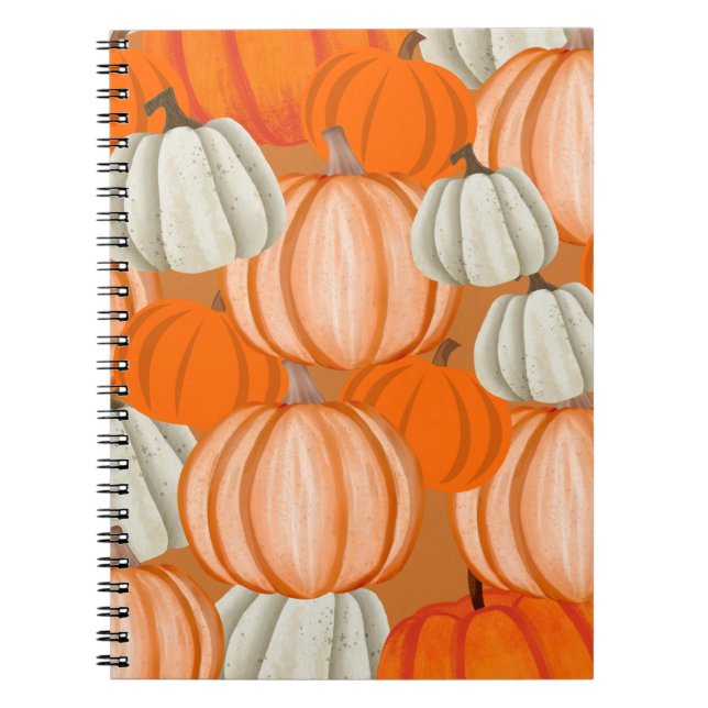 Pumpkin Collage Notebook – Autumn Aesthetic  (Front)