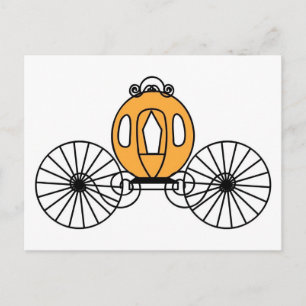 Pumpkin Coloured Coach Postcard