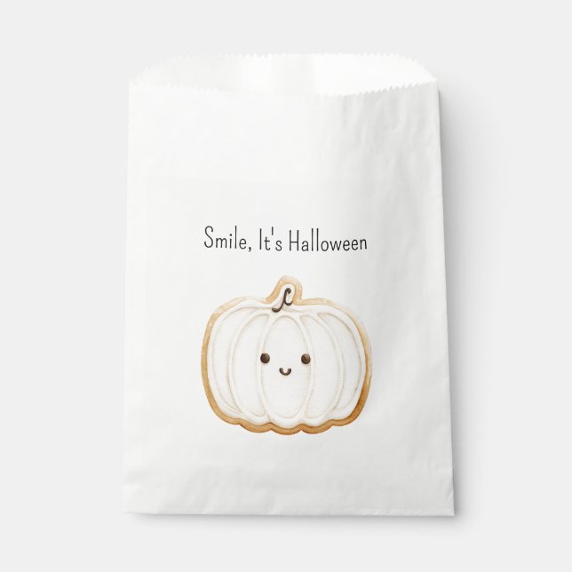 Pumpkin Cookie Smile Halloween Favour Bag (Front)