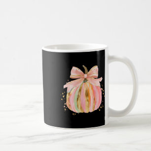 Pumpkin Coquette Bow Fall Autumn Thanksgiving Girl Coffee Mug