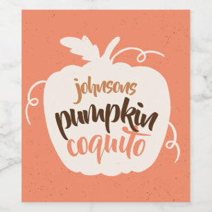 Pumpkin Coquito HolidayFood and Beverage Label Set