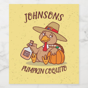 Pumpkin Coquito Wine Label