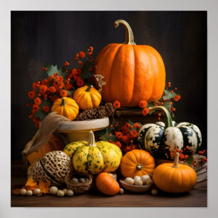 Pumpkin cornucopia digital print