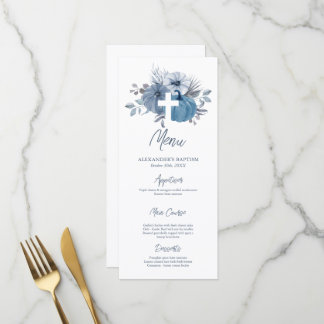Pumpkin Cross Fall Boy Baptism Tall Menu