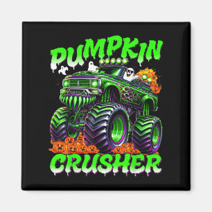 Pumpkin Crusher Monster Truck Ghosts Halloween For Magnet