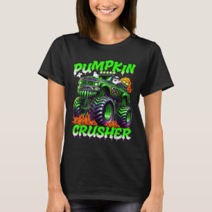 Pumpkin Crusher Monster Truck Ghosts Halloween For T-Shirt