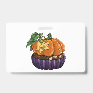Pumpkin Cupcake ID Badge
