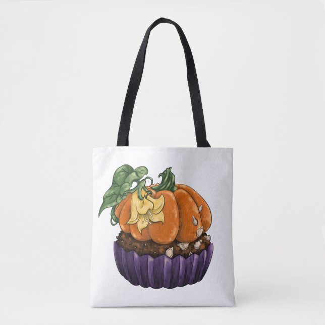 Pumpkin Cupcake Tote Bag (Front)