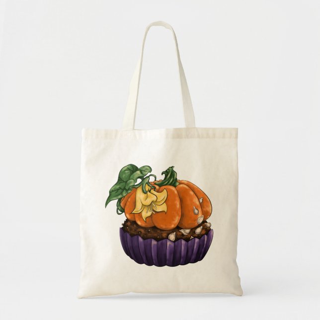 Pumpkin Cupcake Tote Bag (Front)