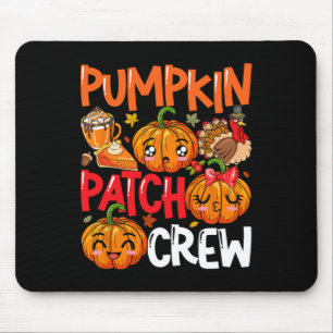 Pumpkin Cute Patch Crew Thanksgiving Fall Turkey P Mouse Pad