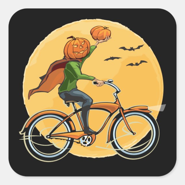 Pumpkin Delivery Square Sticker (Front)