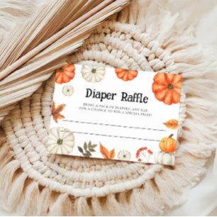 Pumpkin Diaper Raffle Baby Shower Card