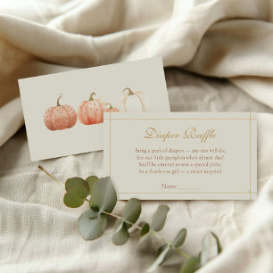 Pumpkin Diaper Raffle Game Enclosure Card