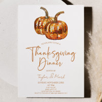 Pumpkin Disco Ball Thanksgiving Dinner Party