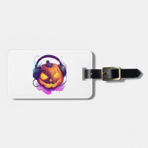 Pumpkin DJ Party Luggage Tag