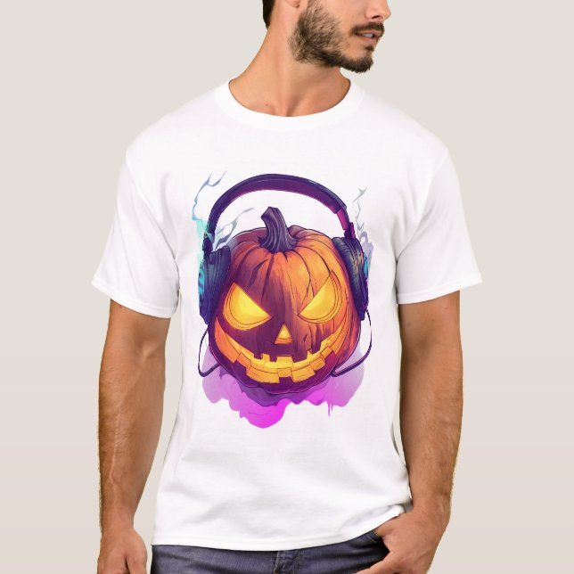  Pumpkin DJ Party T-Shirt (Front)