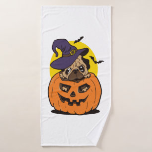 Pumpkin Dog Halloween, Funny Halloween Dog Bath Towel