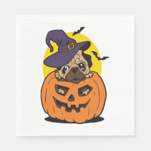 Pumpkin Dog Halloween, Funny Halloween Dog Napkin
