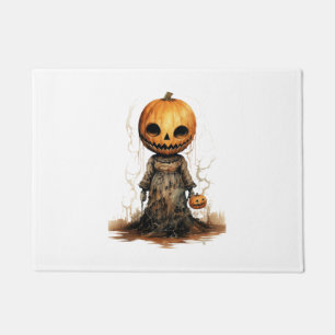 Pumpkin Doll Halloween Sticker Doormat