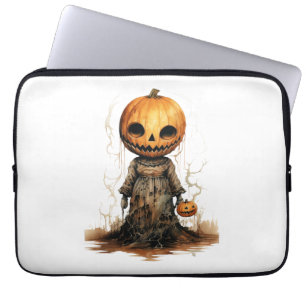 Pumpkin Doll Halloween Sticker Laptop Sleeve