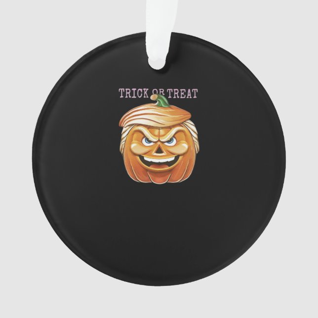 Pumpkin Donald, Funny Halloween Scary Classic Ornament (Front)