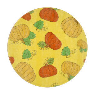 Pumpkin Doodle: Hand Drawn Seamless Cutting Board