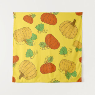 Pumpkin Doodle: Hand Drawn Seamless Tapestry