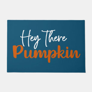 PUMPKIN DOOR MAT HEY THERE CUTE FALL DOORMAT