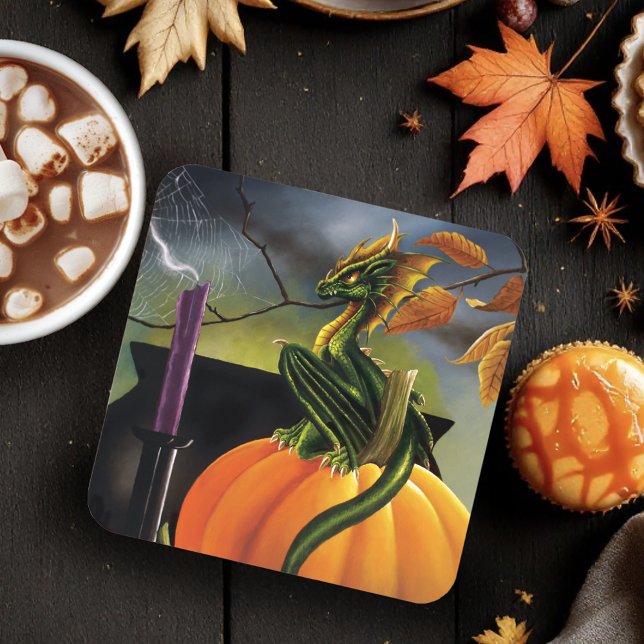 Pumpkin Dragon Cauldron Halloween Coaster (Creator Uploaded)