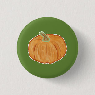 Pumpkin Drawing 3 Cm Round Badge