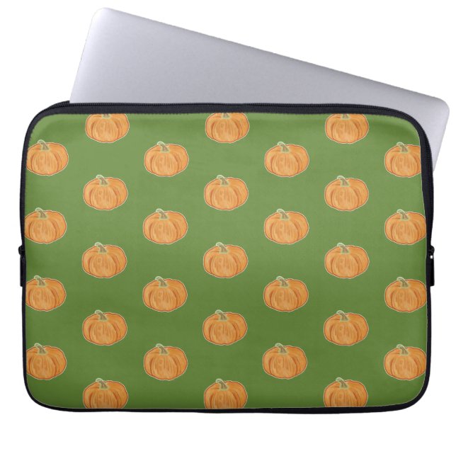Pumpkin Drawing Laptop Sleeve (Front)